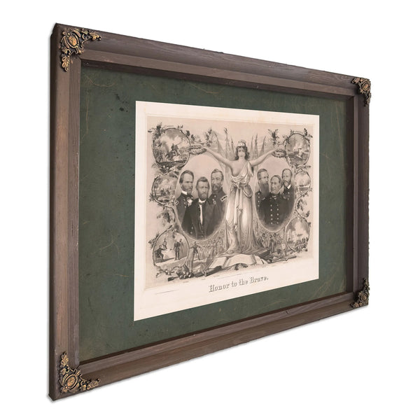 Honor to the Brave 1865 — Bourbon Framed Canvas Print | Bella Frye