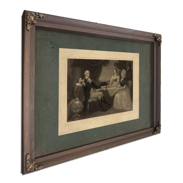 George Washington Parke Custis George Washington Eleanor Parke Custis Martha — Bourbon Framed Canvas Print | Bella Frye