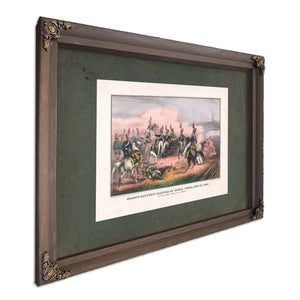 Braggs Battery_ Battle of Buena Vista Feb 23rd 1847 1847 — Bourbon Framed Canvas Print | Bella Frye