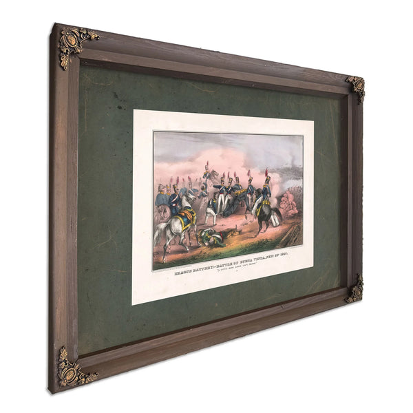 Braggs Battery_ Battle of Buena Vista Feb 23rd 1847 1847 — Bourbon Framed Canvas Print | Bella Frye