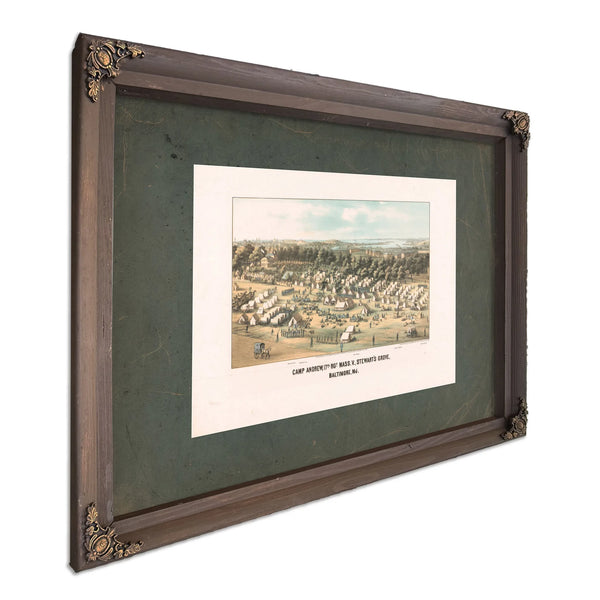 Camp Andrew 17th Rgt Mass V Stewarts Grove Baltimore Md 1861 — Bourbon Framed Canvas Print | Bella Frye