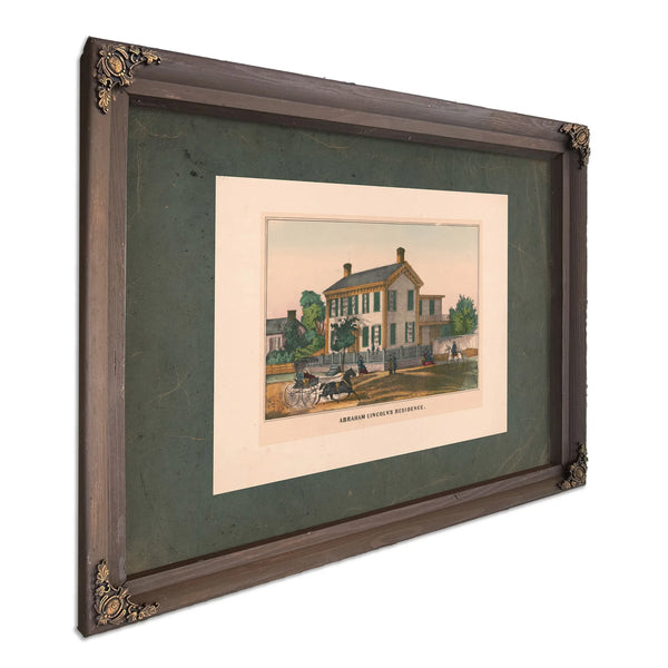 Abraham Lincolns Residence 19th Century — Bourbon Framed Canvas Print | Bella Frye