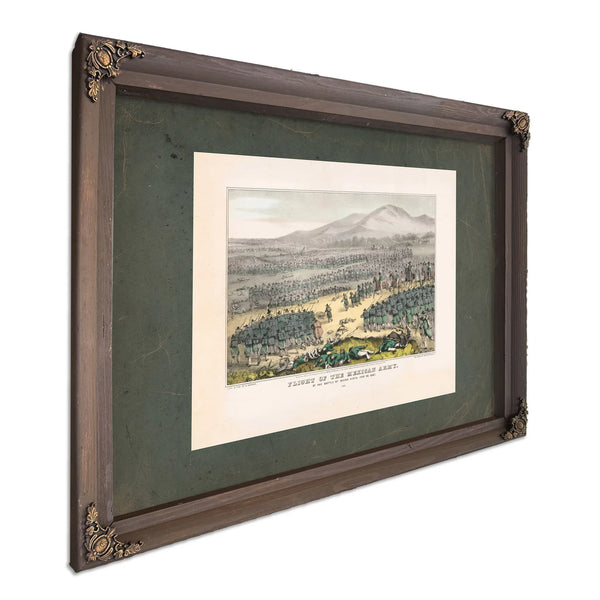 Flight of the Mexican Army at the Battle of Buena Vista Feb 23 1847 1847 — Bourbon Framed Canvas Print | Bella Frye