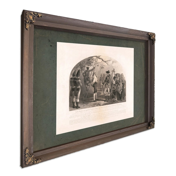 Last Words of Captain Nathan Hale the Hero Martyr of the American Revolution — Bourbon Framed Canvas Print | Bella Frye