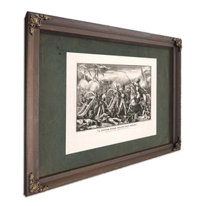 A Little More Grape Capt Bragg General Taylor at the Battle of Buena Vista Feb — Bourbon Framed Canvas Print | Bella Frye
