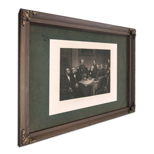 a Council of War in 61 19th Century — Bourbon Framed Canvas Print | Bella Frye