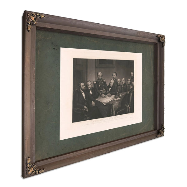 a Council of War in 61 19th Century — Bourbon Framed Canvas Print | Bella Frye