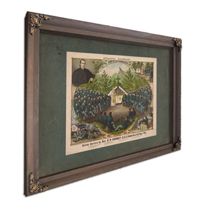 Atlanta Campaign Army of the Cumberland Divine Service by Rev Pp Cooney Csc — Bourbon Framed Canvas Print | Bella Frye