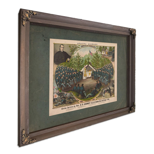 Atlanta Campaign Army of the Cumberland Divine Service by Rev Pp Cooney Csc — Bourbon Framed Canvas Print | Bella Frye
