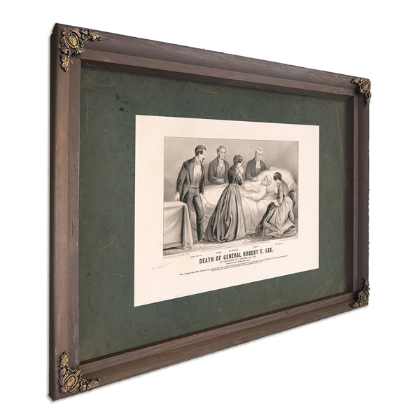 Death of General Robert E Lee at Lexington Va October 12th 187 Aged 62 Year — Bourbon Framed Canvas Print | Bella Frye