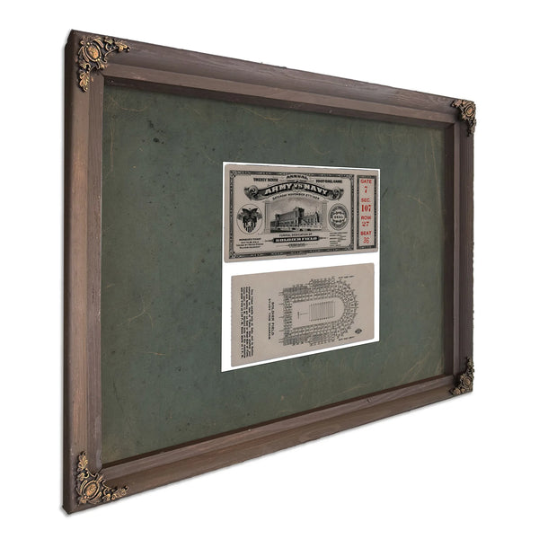 Ticket to the 1926 Army Navy Game 2 6438a1 2_1 — Bourbon Framed Canvas Print | Bella Frye