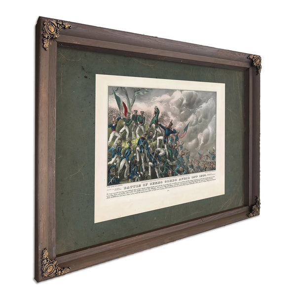 Battle of Cerro Cordo April 18th 1847 1847 — Bourbon Framed Canvas Print | Bella Frye