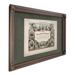 Emancipation Proclamation Proclamation by the Governor 1865 — Bourbon Framed Canvas Print | Bella Frye