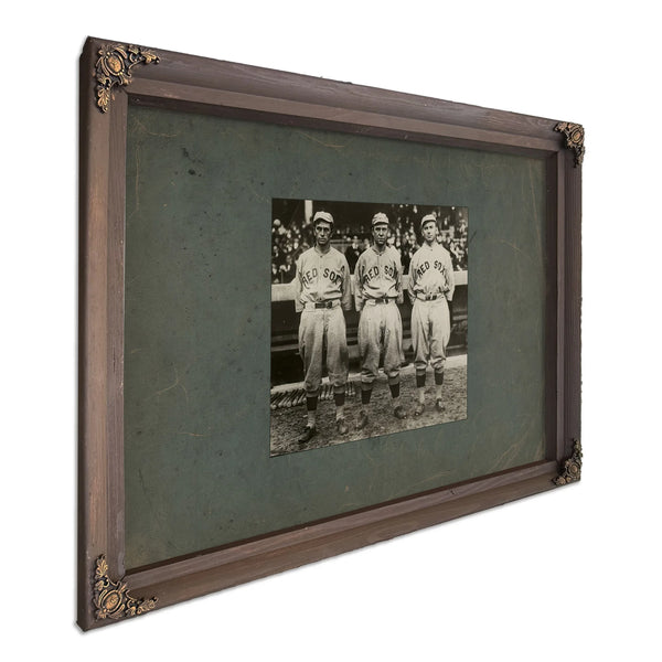 Boston Red Sox Golden Outfield — Bourbon Framed Canvas Print | Bella Frye