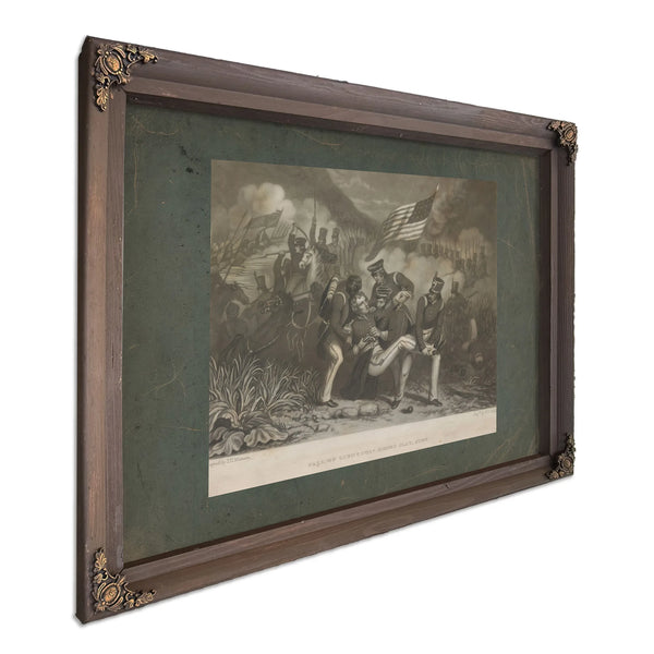 Fall of Lieutenant Colonel Henry Clay Junior 1855 — Bourbon Framed Canvas Print | Bella Frye