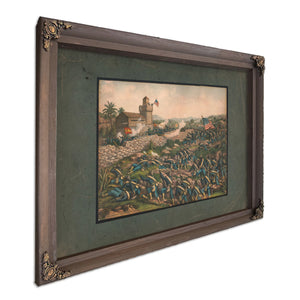 Charge of the 24th and 25th Colored Infantry and Rescue of Rough Riders at S — Bourbon Framed Canvas Print | Bella Frye