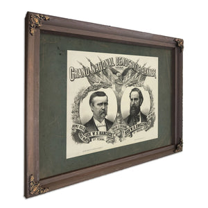 Grand National Democratic Banner_ 188 188 — Bourbon Framed Canvas Print | Bella Frye