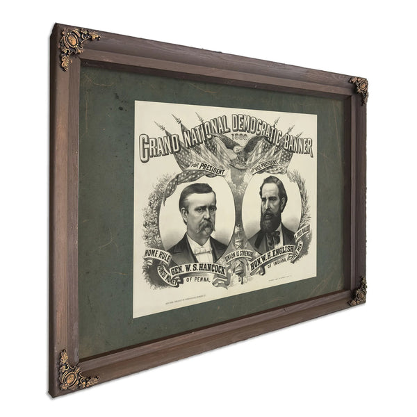 Grand National Democratic Banner_ 188 188 — Bourbon Framed Canvas Print | Bella Frye
