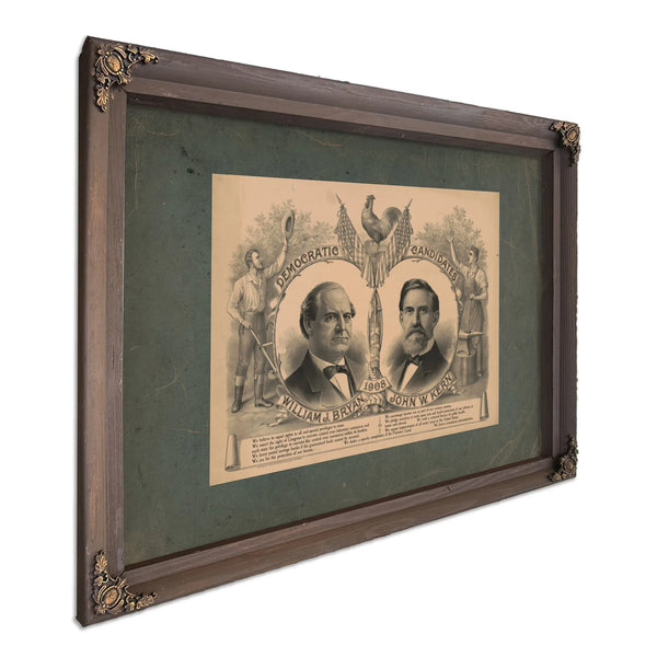 Democratic Candidates William J Bryan John W Kern 198 — Bourbon Framed Canvas Print | Bella Frye