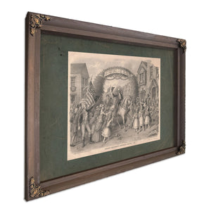 George Washington Entering Trenton 1789 197 — Bourbon Framed Canvas Print | Bella Frye