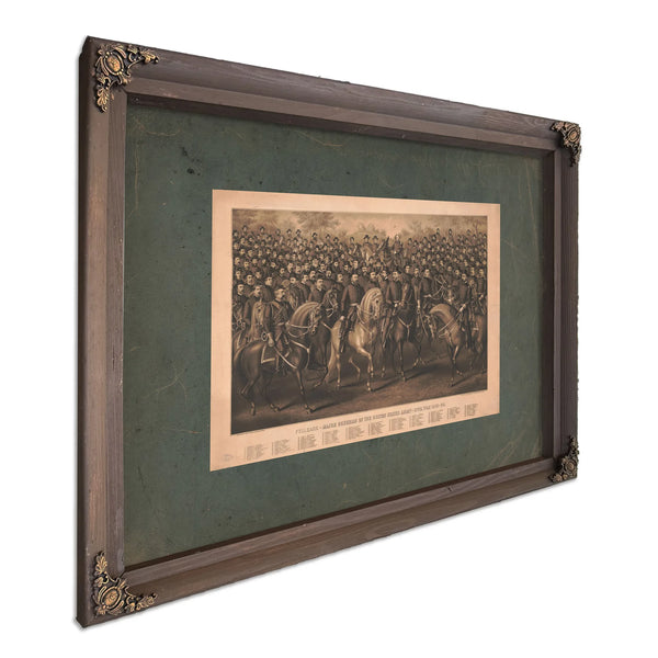Full Rank Major Generals of the United States Army Civil War 1861 65 1887 — Bourbon Framed Canvas Print | Bella Frye