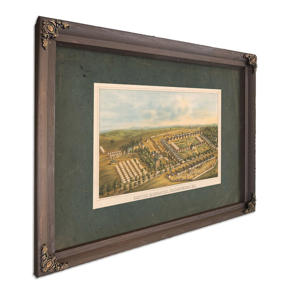 Carver Barracks Washington Dc 1864 — Bourbon Framed Canvas Print | Bella Frye
