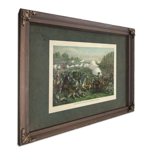 Battle of Opequan or Winchester Vasept 19 1864union_ Gen Sheridan Conf Gen E — Bourbon Framed Canvas Print | Bella Frye