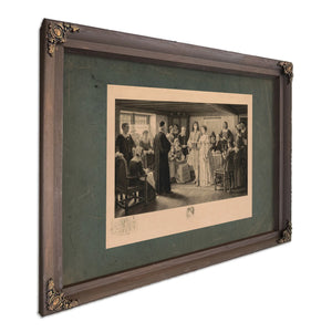a Colonial Wedding the Marriage of Dr Francis Le Baron and Mary Wilder Plymou — Bourbon Framed Canvas Print | Bella Frye