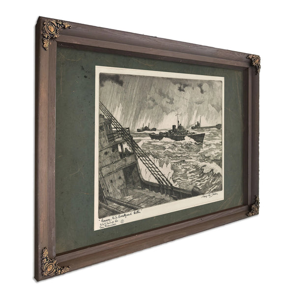 Convoy Us Coastguard Cutter 19th Century — Bourbon Framed Canvas Print | Bella Frye