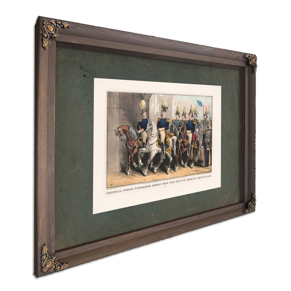 General Scotts Victorious Entry Into the City of Mexico Sept 14th 1847 1847 — Bourbon Framed Canvas Print | Bella Frye
