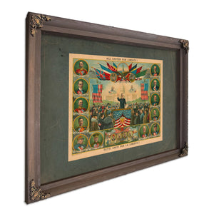 All United for Liberty! 1917 — Bourbon Framed Canvas Print | Bella Frye