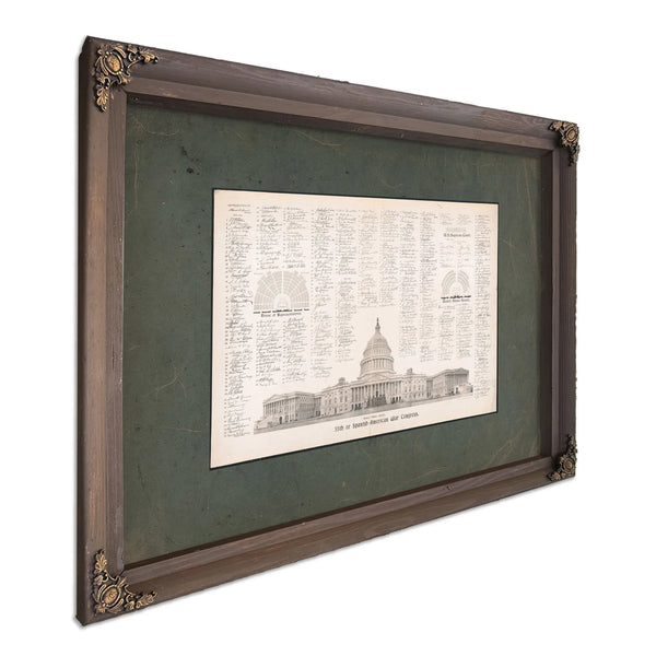 55th or Spanish American War Congress 1899 — Bourbon Framed Canvas Print | Bella Frye