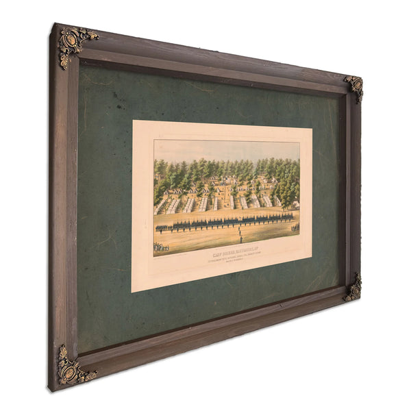 Camp Belger Baltimore Md 37th Regiment Nys National Guard Col Charles Roome — Bourbon Framed Canvas Print | Bella Frye
