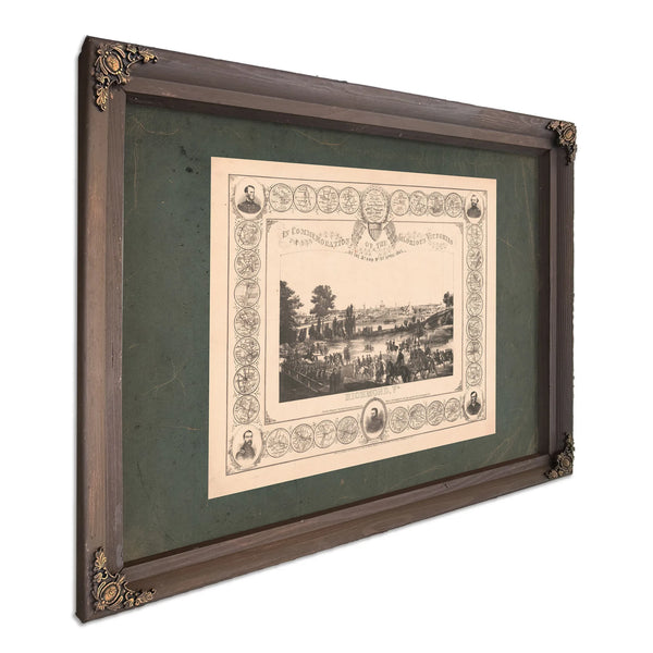 in Commemoration of the Glorious Victories of the 3rd and 9th of April 1865 — Bourbon Framed Canvas Print | Bella Frye