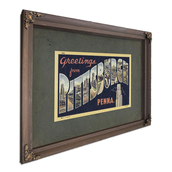 Pennsylvania Pittsburgh — Bourbon Framed Canvas Print | Bella Frye