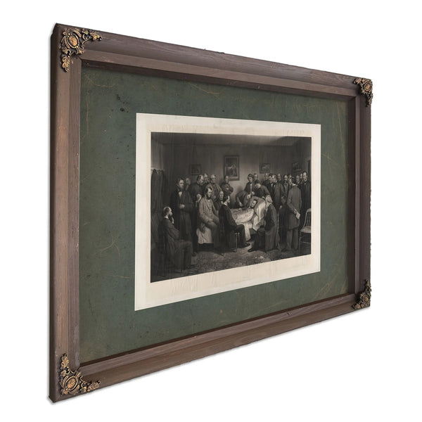 Death of Lincoln 1875 — Bourbon Framed Canvas Print | Bella Frye