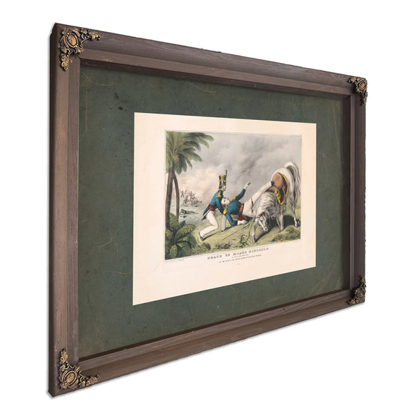 Death of Major Ringgold of the Flying Artillery 1846 — Bourbon Framed Canvas Print | Bella Frye