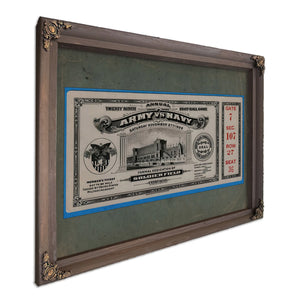 Ticket to the 1926 Army Navy Game 2 Front — Bourbon Framed Canvas Print | Bella Frye