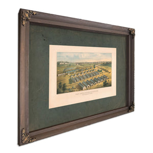 Camp Chesebrough Baltimore Md 1st Rgt Connecticut Cavalry 1863 — Bourbon Framed Canvas Print | Bella Frye