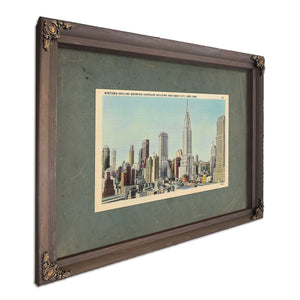 Steel Cathedral Dreams Manhattans Art Deco Ascension — Bourbon Framed Canvas Print | Bella Frye