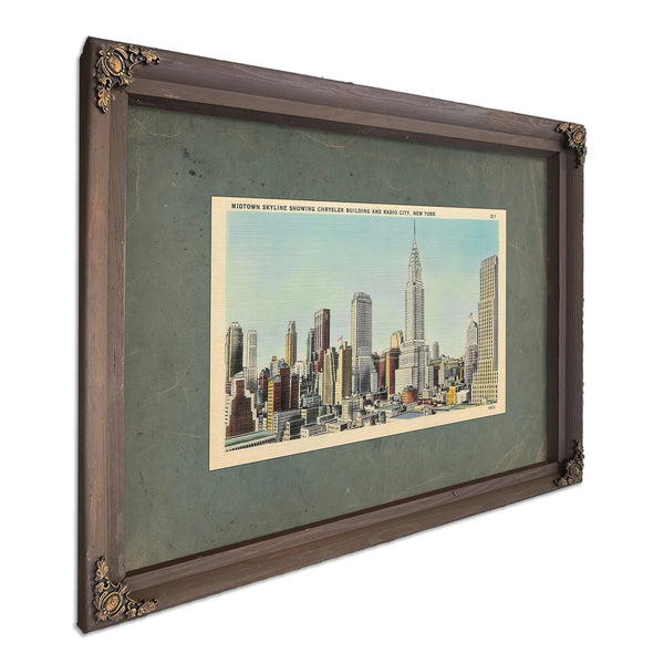 Steel Cathedral Dreams Manhattans Art Deco Ascension — Bourbon Framed Canvas Print | Bella Frye