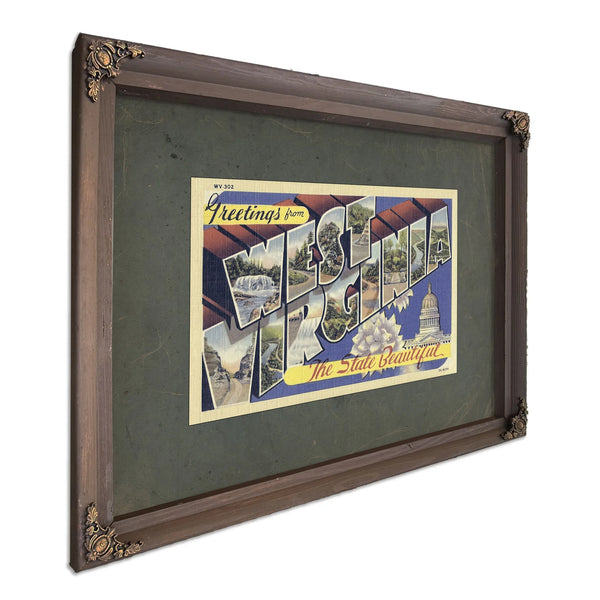 West Virginia — Bourbon Framed Canvas Print | Bella Frye