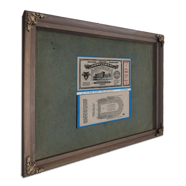 Ticket to the 1926 Army Navy Game 2 6438a1 — Bourbon Framed Canvas Print | Bella Frye