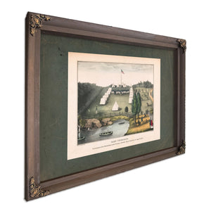 Camp Thompson Encampment of the Springfield Light Guard 19th Century — Bourbon Framed Canvas Print | Bella Frye