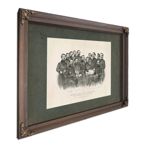 Grant and His Generals Distinguished Commanders in the Campaign Against Rich — Bourbon Framed Canvas Print | Bella Frye