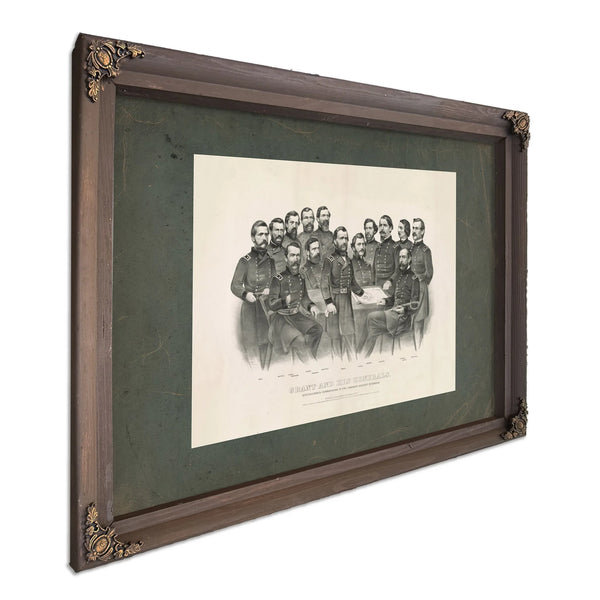 Grant and His Generals Distinguished Commanders in the Campaign Against Rich — Bourbon Framed Canvas Print | Bella Frye