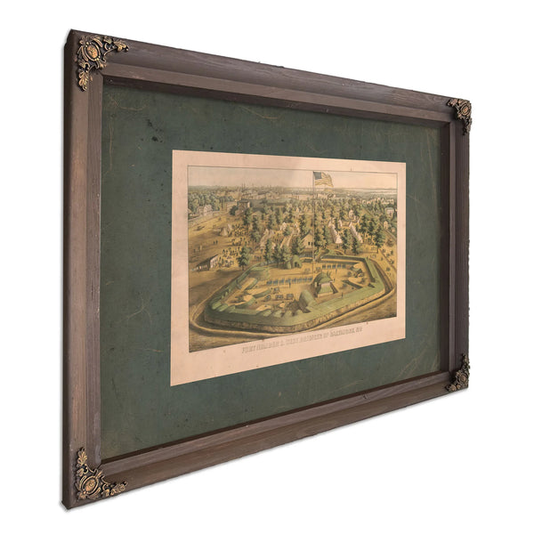 Fort Number 1 West Defences of Baltimore Md 1863 — Bourbon Framed Canvas Print | Bella Frye