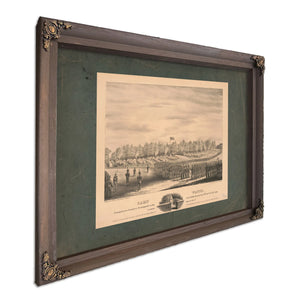 Camp Wayne Pennsylvania Volunteer Encampment on the Paoli Battle Ground Sept — Bourbon Framed Canvas Print | Bella Frye