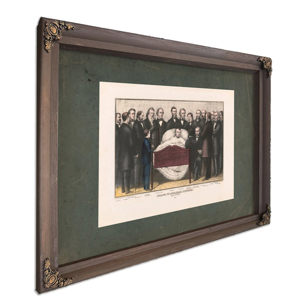 Death of Abraham Lincoln April 15th 1865 1865 — Bourbon Framed Canvas Print | Bella Frye