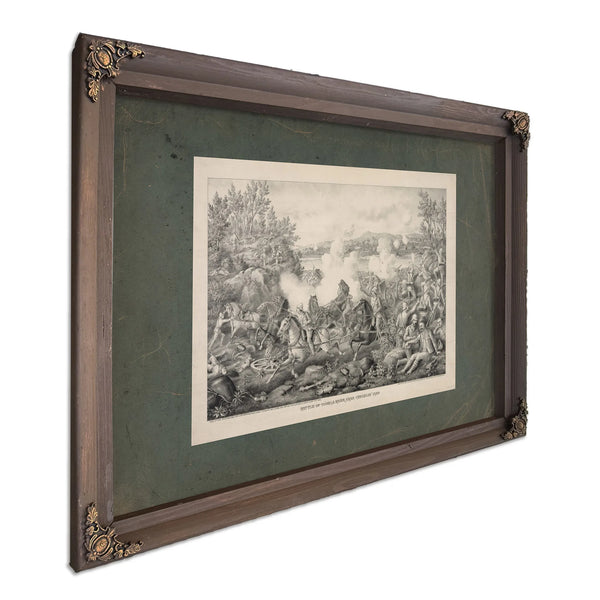 Battle of Tugela River Near Cheveley Camp 19th Century — Bourbon Framed Canvas Print | Bella Frye